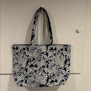 Vera Bradley Black and White Floral Tote Bag